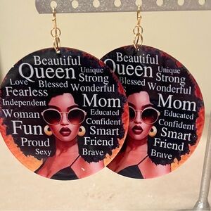 Black and Gold African-Inspired Earrings